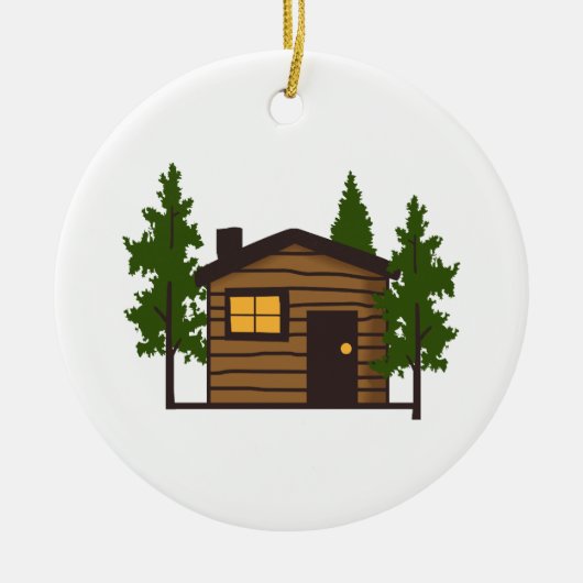Little Cabin Keramik Ornament (Vorne)