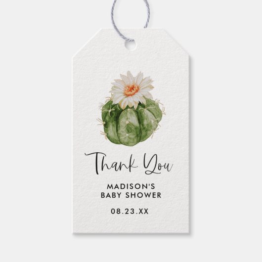Little Cactus Succulent Baby Shower Gift Vielen Da Geschenkanhänger (Vorderseite)
