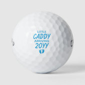 Little Caddy Personalisiert Pregnancy Ankündigung Golfball (Vorderseite)