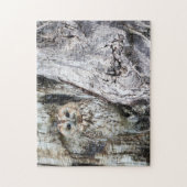 Little Camouflage Owl in Tree Puzzle (Vertikal)