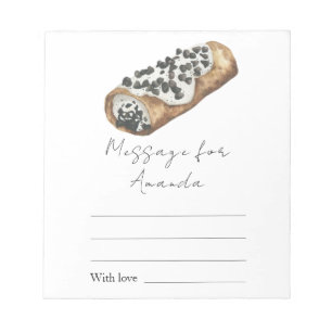 Little Cannoli Geburtstags-Zeitkapsel-Nachricht Notizblock