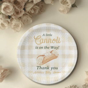 Little Cannoli Neutral Beige Italienische Babypart Pappteller