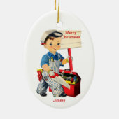 Little Carpenter ornament Retro design (Hinten)