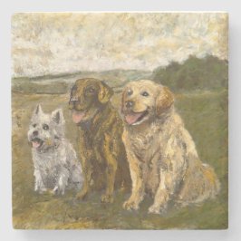 Little Chat: Whimsical Christmas Farm Animal Steinuntersetzer