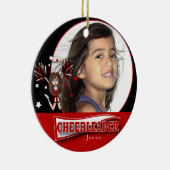 Little Cheerleader - DIY Foto - Dunkelrot Keramikornament (Rechts)