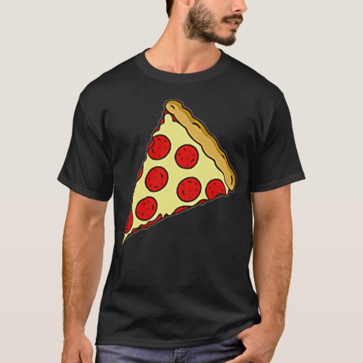 Little Cheesy Pepperoni Pizza Slice T-Shirt (Vorderseite)