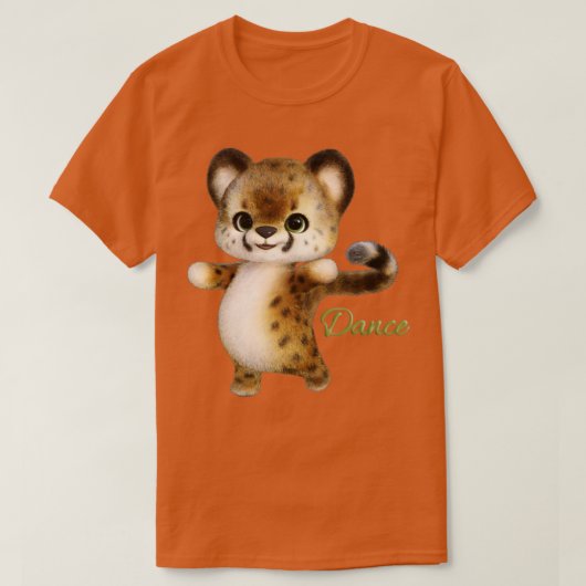 Little Cheetah cat Dancing T-Shirt (Design vorne)