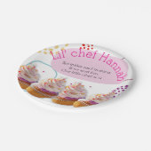 Little Chef Cupcake-Backparty Pappteller (Schrägansicht)