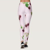 Little Cherry auf hellrosa Hintergrund Leggings (Rückseite)