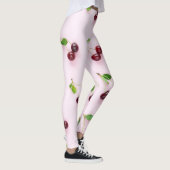 Little Cherry auf hellrosa Hintergrund Leggings (Rechts)
