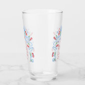 Little Cherry Blue Bow Baby Dusche Glas (Rechts)