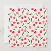 Little Cherry Retro Baby Dusche Dankeskarte (Rückseite)