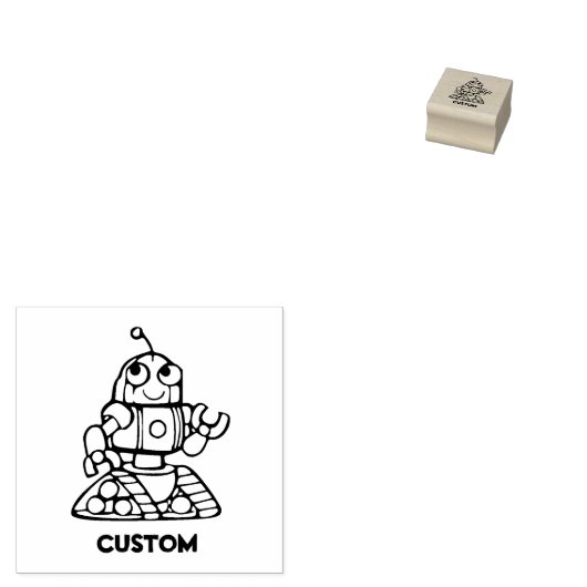 Little Chibi SD Robot Gummistempel (Stempel)