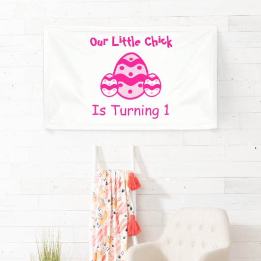 Little Chick 1. Geburtstag Banner (Insitu)