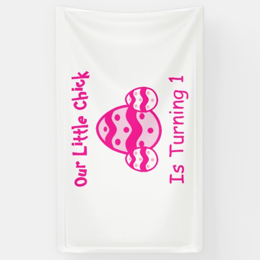 Little Chick 1. Geburtstag Banner (Vertikal)
