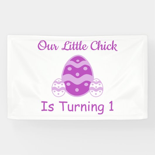 Little Chick 1. Geburtstag Banner (Horizontal)
