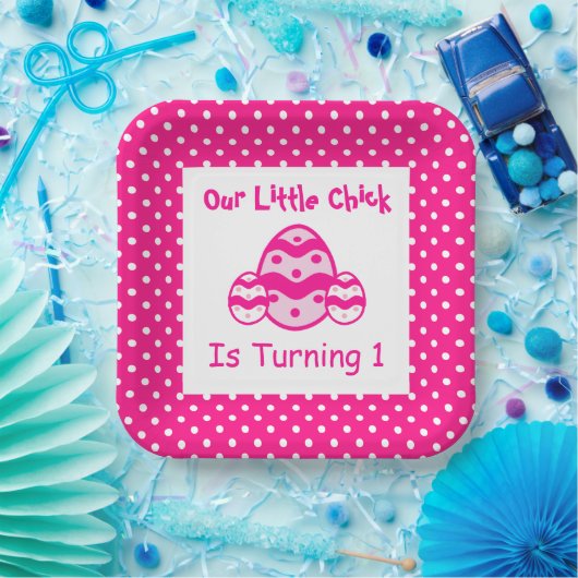 Little Chick 1. Geburtstag Pappteller (Party)