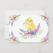 Little Chick Baby Dusche Dankeschön Karte (Rückseite)