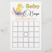 Little Chick Baby Shower Bingo Game (Vorderseite)