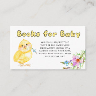 Little Chick Baby Shower Books für das Baby Begleitkarte