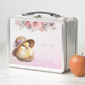 Little Chick BlPink ue Ribbon Metal Lunch Box (Beispiel)