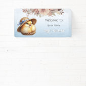 Little Chick Blue Ribbon Baby Dusche Banner (InSitu)