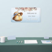Little Chick Blue Ribbon Baby Dusche Banner (Messe)