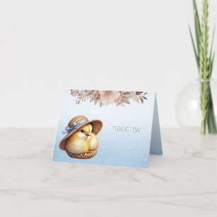 Little Chick Blue Ribbon Danke-Card Dankeskarte