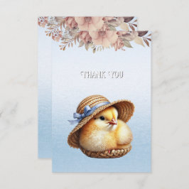 Little Chick Blue Ribbon Danke-Card Dankeskarte