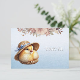Little Chick Blue Ribbon Danke-Card Dankeskarte