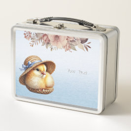 Little Chick Blue Ribbon Metal Lunch Box