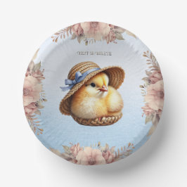 Little Chick Blue Ribbon Paper Bowl Pappteller