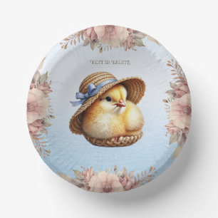 Little Chick Blue Ribbon Paper Bowl Pappteller