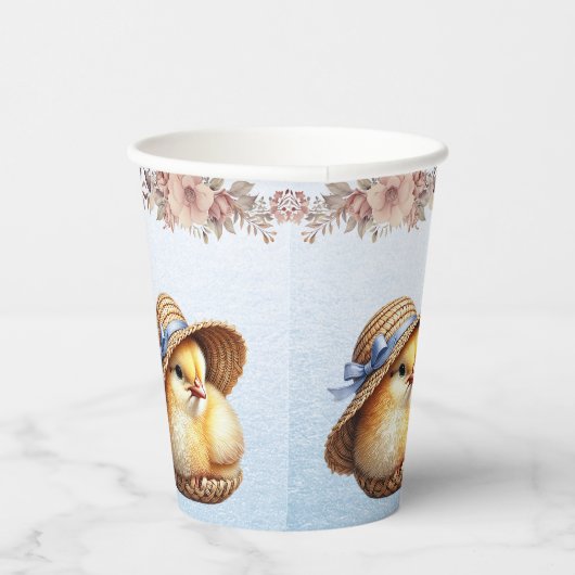 Little Chick Blue Ribbon Paper Cups Pappbecher (Rechts)
