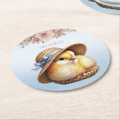 Little Chick Blue Ribbon Paper Untersetzer (Angewinkelt)