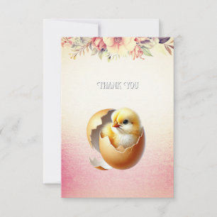Little Chick Hatching Dankeschön Card Dankeskarte