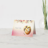 Little Chick Hatching Dankeschön Card Dankeskarte (Vorderseite)