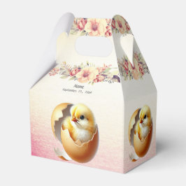 Little Chick Hatching Floral Favor Box Geschenkschachtel