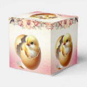 Little Chick Hatching Floral Favor Box Geschenkschachtel (Rückseite)