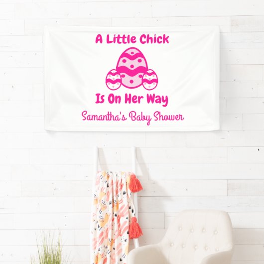Little Chick Oaster Baby Dusche Banner (Insitu)