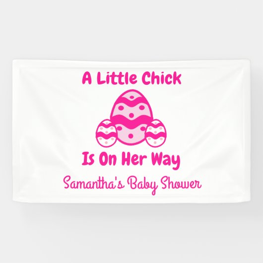 Little Chick Oaster Baby Dusche Banner (Horizontal)