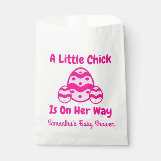 Little Chick Oaster Baby Dusche Geschenktütchen (Vorderseite)