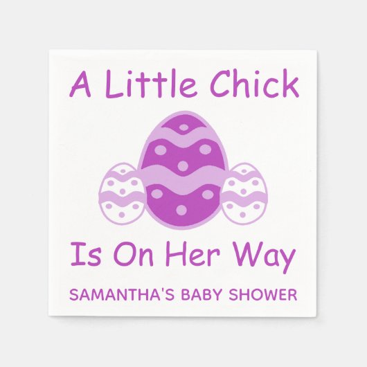 Little Chick Oaster Baby Dusche Serviette (Vorderseite)