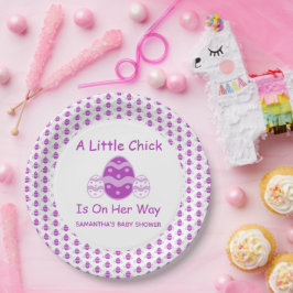 Little Chick Oaster Baby Shower Plate Pappteller