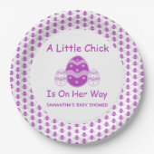 Little Chick Oaster Baby Shower Plate Pappteller (Vorderseite)
