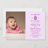 Little Chick Oster 1. Geburtstag Einladung (Vorderseite)