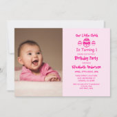 Little Chick Oster 1. Geburtstag Einladung (Vorderseite)