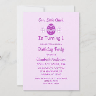 Little Chick Oster 1. Geburtstag Einladung