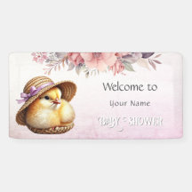 Little Chick Pink Ribbon Babydusche