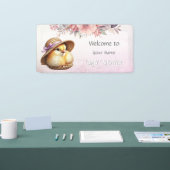Little Chick Pink Ribbon Babydusche Banner (Messe)